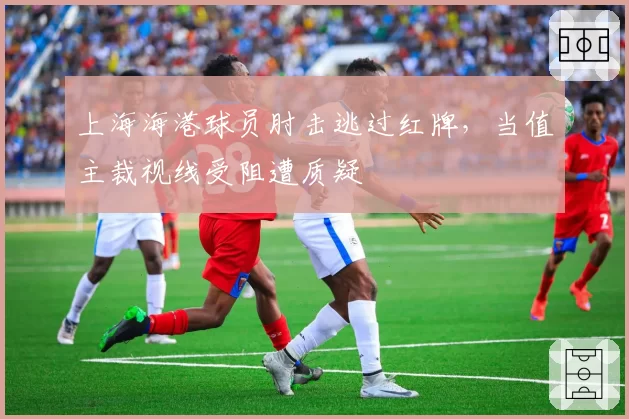 上海海港球员肘击逃过红牌，当值主裁视线受阻遭质疑